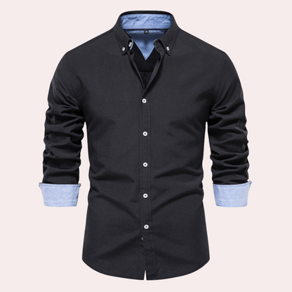 Heren Overhemd Lange Mouw Casual Remy Stijl - Mode Vibes