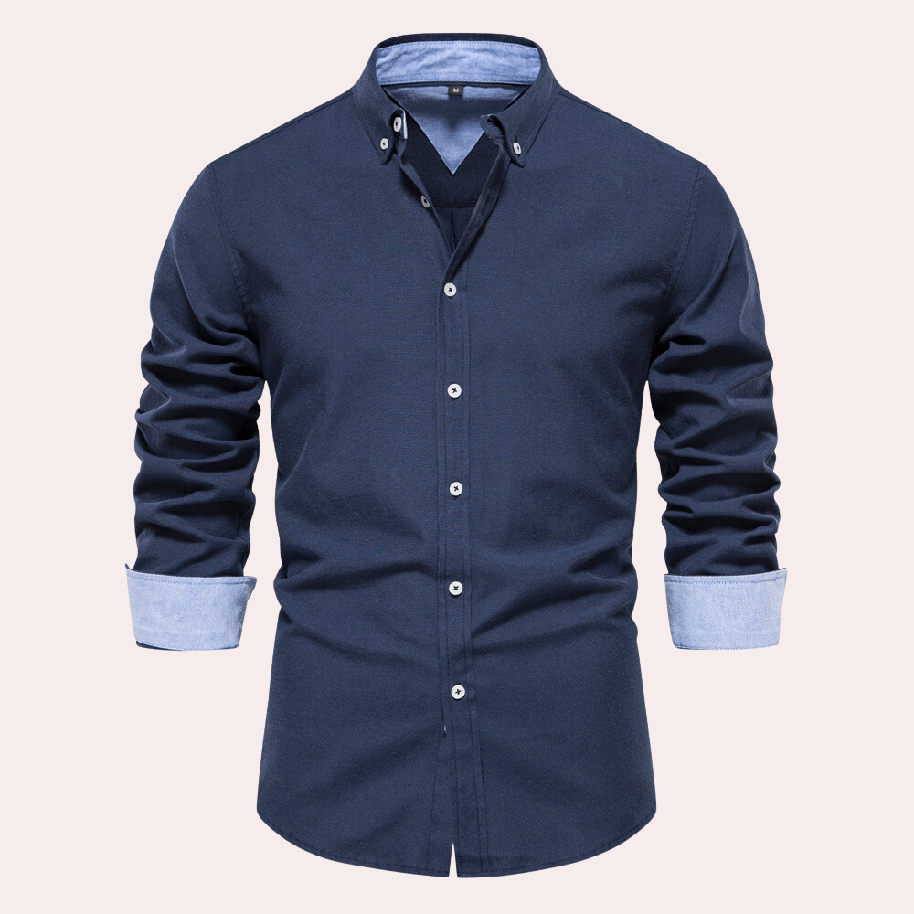 Heren Overhemd Lange Mouw Casual Remy Stijl