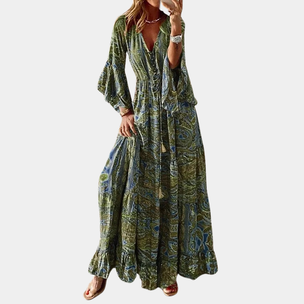 Vrouwen Jurk Boho Stijl Lange Maxi Jurk