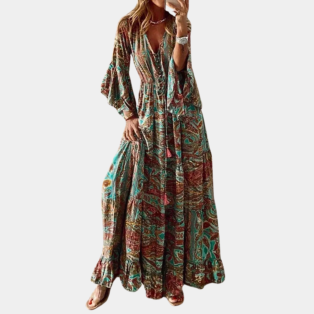 Vrouwen Jurk Boho Stijl Lange Maxi Jurk