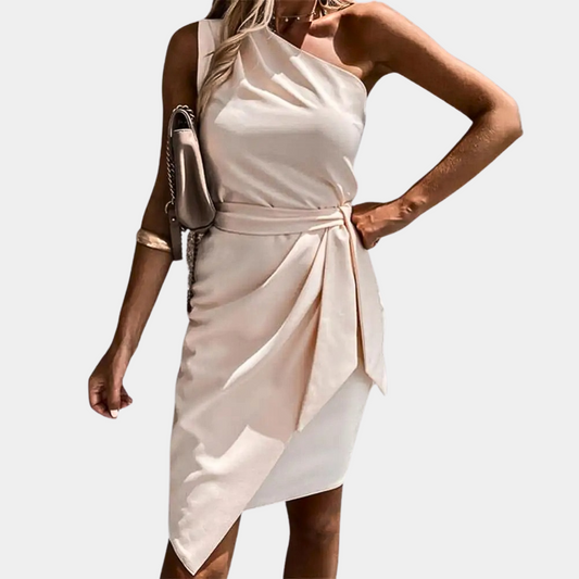 Jurk met Enkel Schouder Band taille Zomerjurk Adriana - Mode Vibes