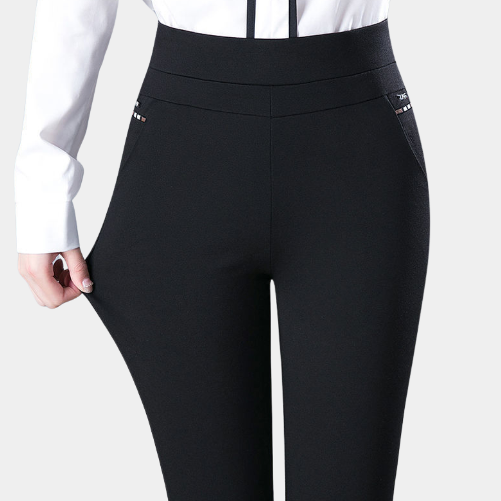 Damesbroek Stretch Elastisch Comfortabel Zwart - Mode Vibes