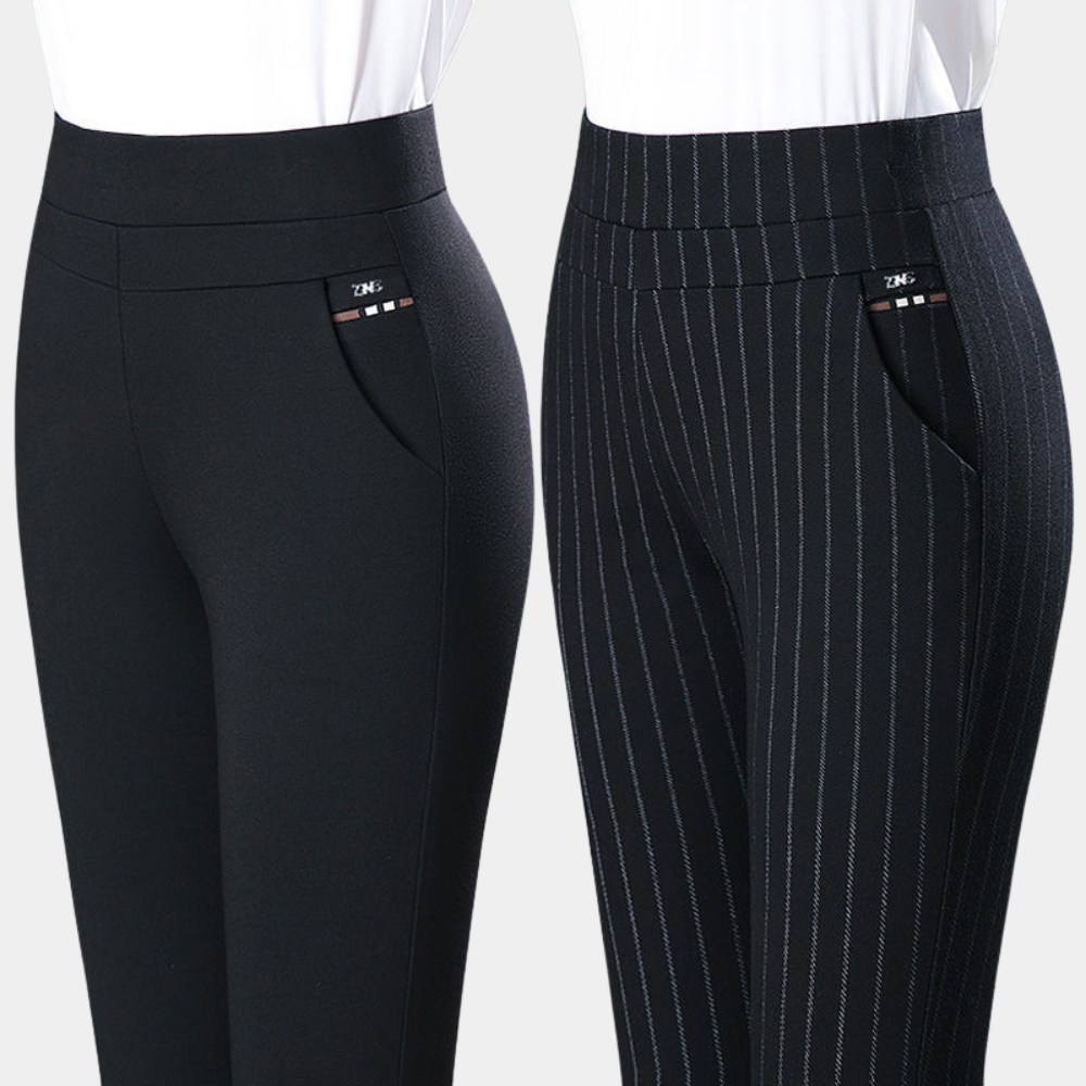 Damesbroek Stretch Elastisch Comfortabel Zwart