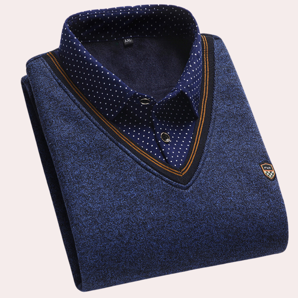 Heren Trui Overhemdkraag Casual Stijl Victor - Mode Vibes