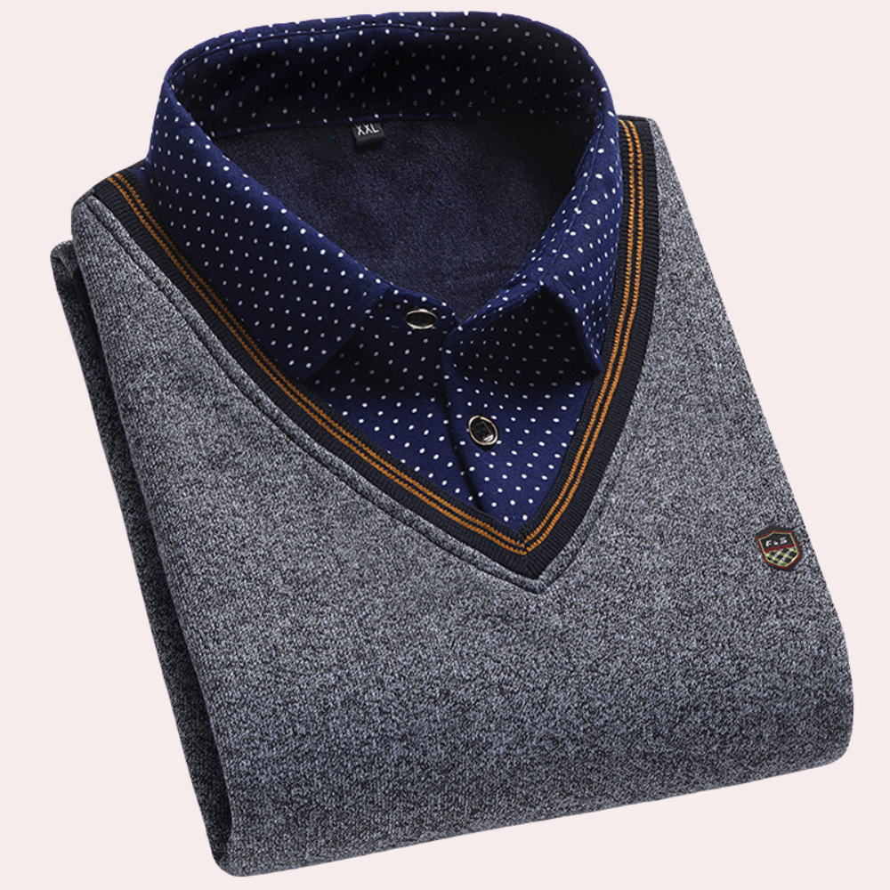 Heren Trui Overhemdkraag Casual Stijl Victor