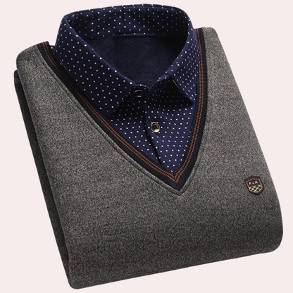 Heren Trui Overhemdkraag Casual Stijl Victor