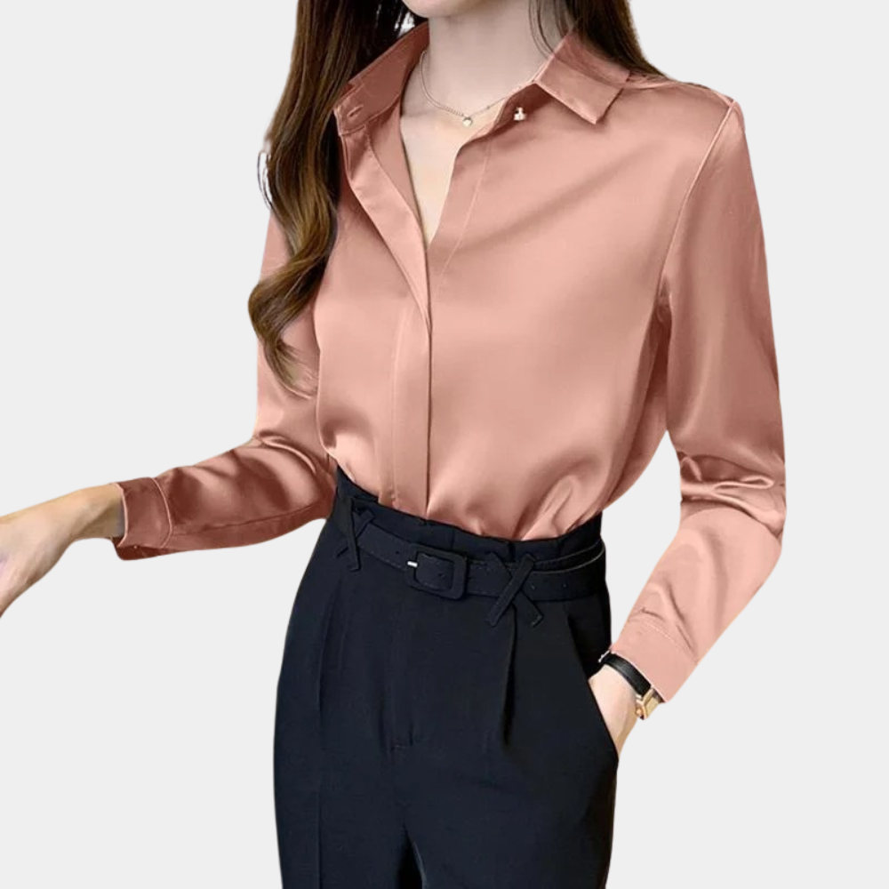 Dames Blouse van Satijn Zacht en Elegant