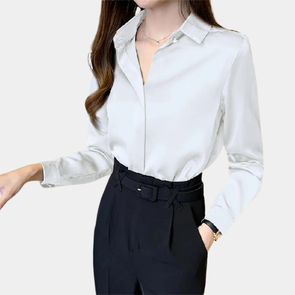 Dames Blouse van Satijn Zacht en Elegant