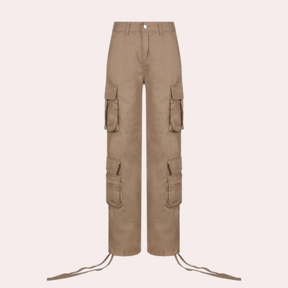 Dames Cargo Broek Oversized Violet Kleur