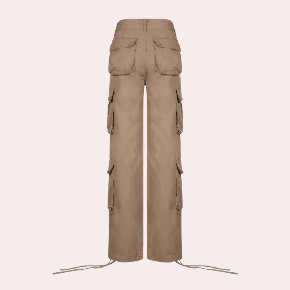 Dames Cargo Broek Oversized Violet Kleur