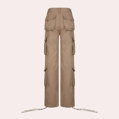 Dames Cargo Broek Oversized Violet Kleur