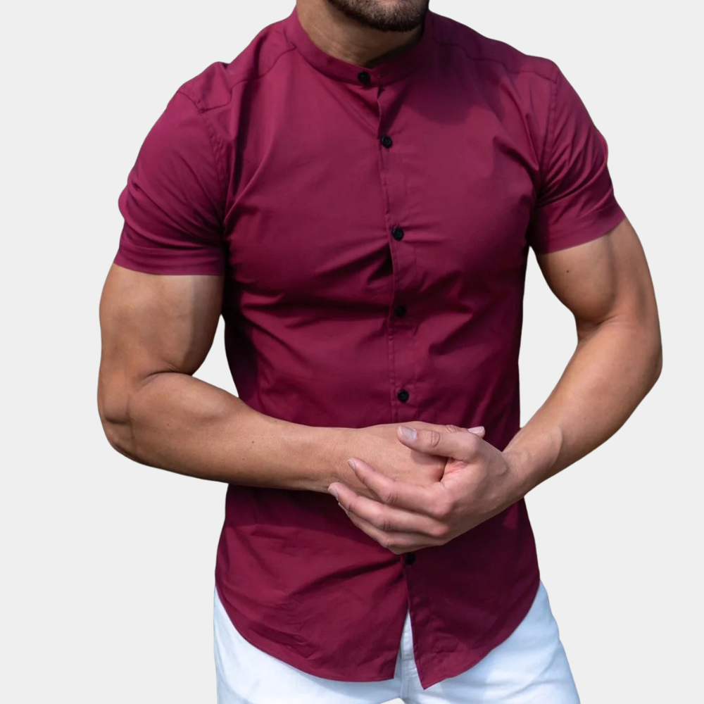 Herenoverhemd Korte Mouwen Zomer Modern Dante