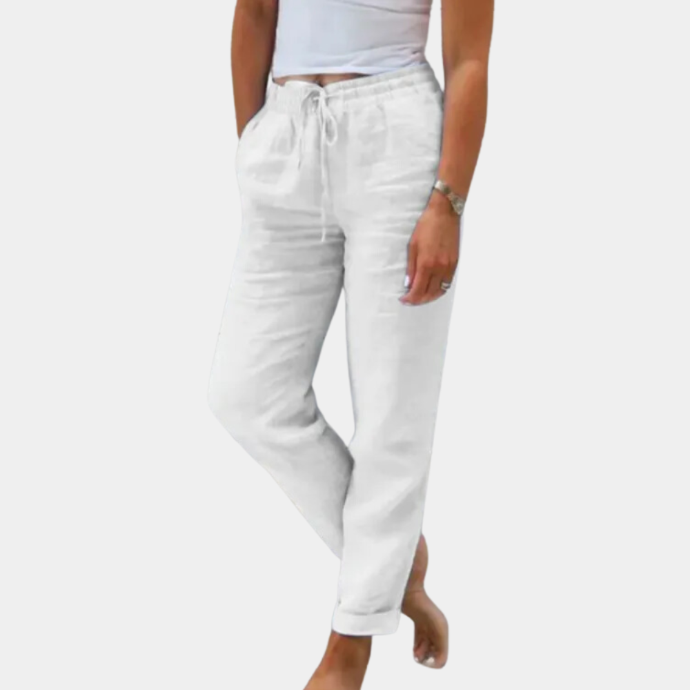 Dames Linnen BroekComfortabele Zomerbroek