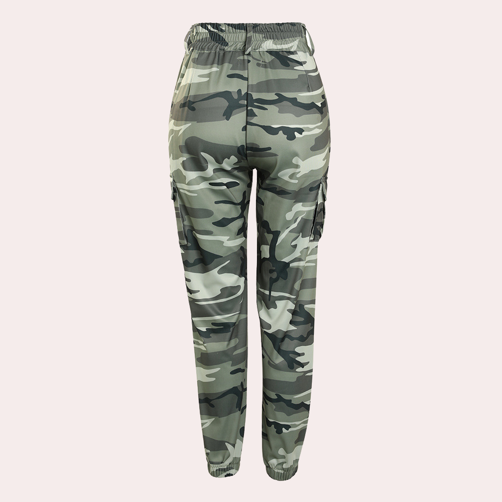 Dames Camo Cargo Broek Jogger