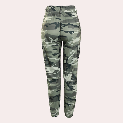 Dames Camo Cargo Broek Jogger