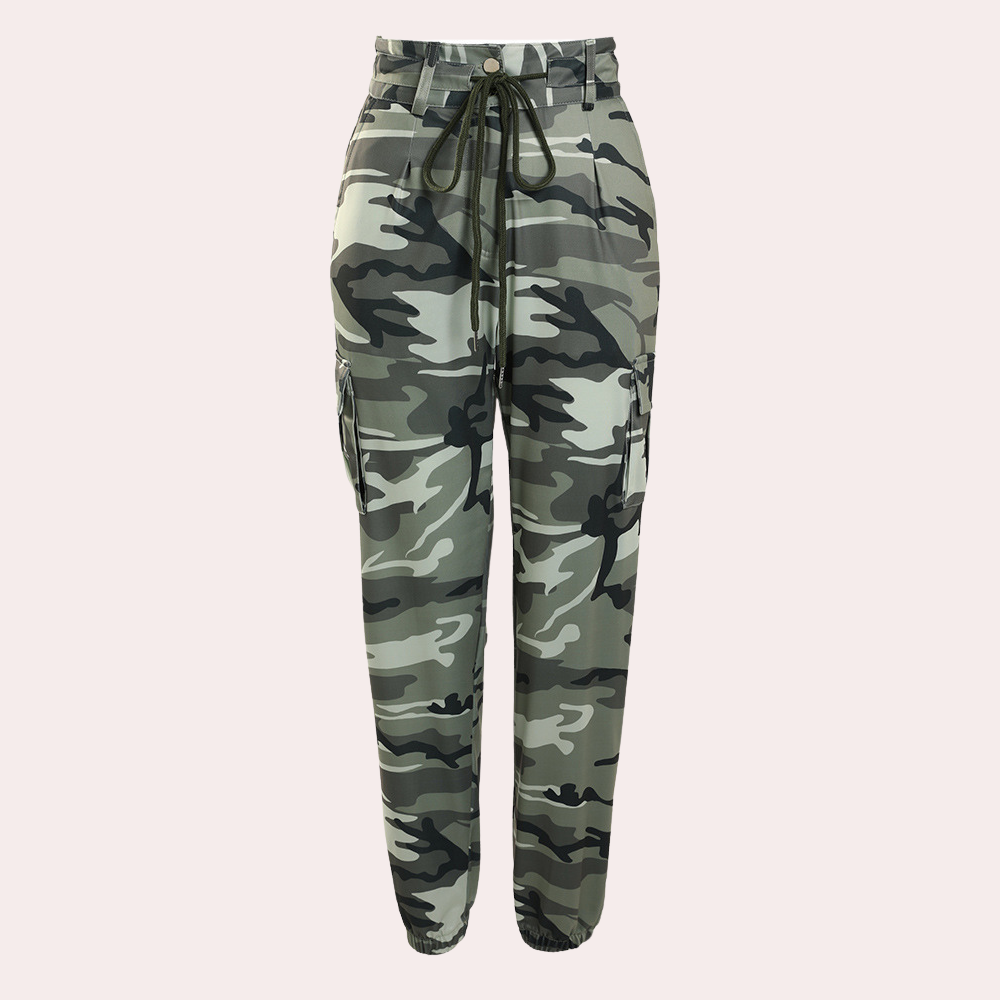 Dames Camo Cargo Broek Jogger