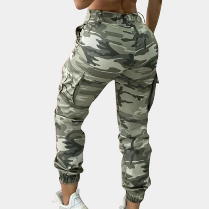 Dames Camo Cargo Broek Jogger