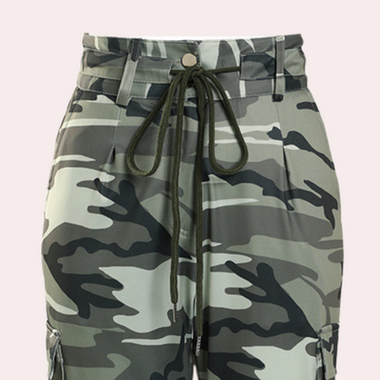 Dames Camo Cargo Broek Jogger