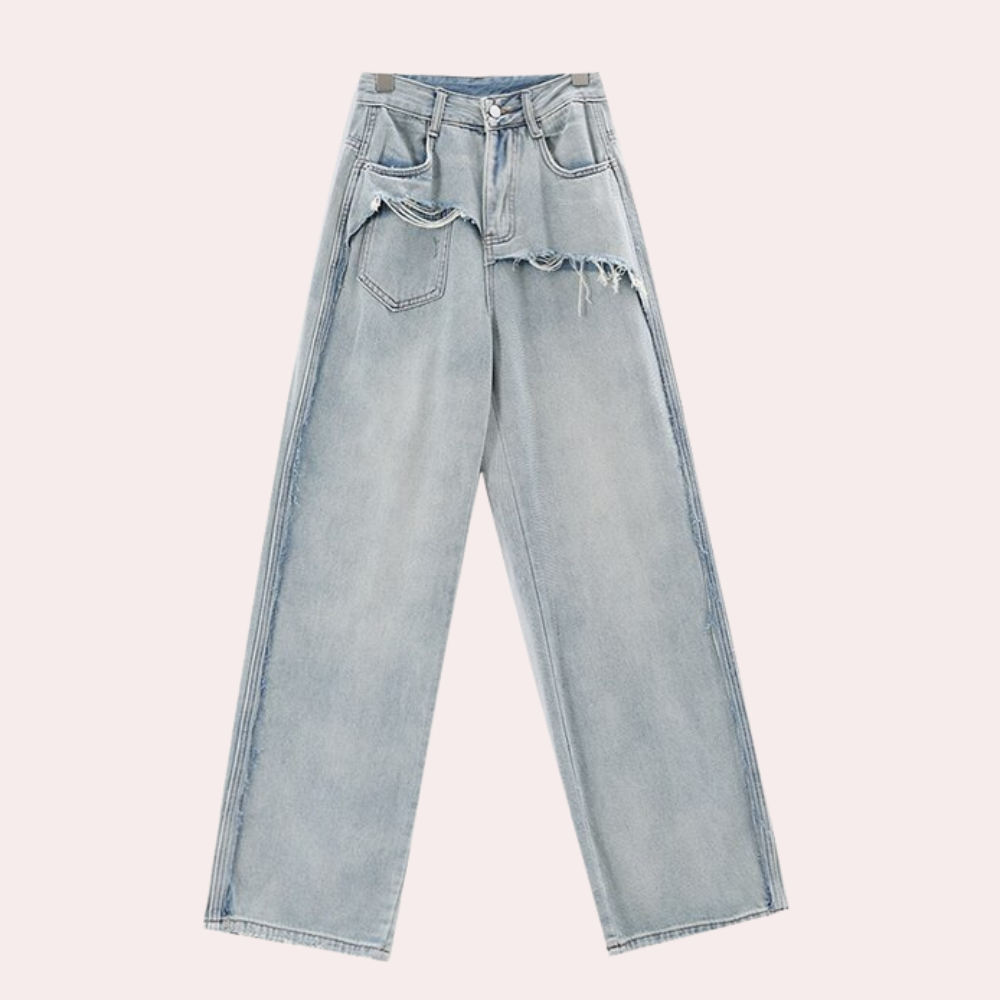 Dames Baggy Jeans Loose Fit Zomerbroek