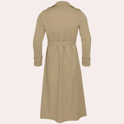 Heren Trenchcoat – Dubbelrijig – Met Riemsluiting aan de Mouwen – Klassieke Revers – Stijlvol & Duurzaam
