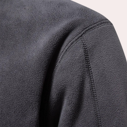 Heren sweater met halve rits – Losse pasvorm en opstaande kraag