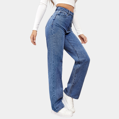 Vrouwelijke Baggy Jeans Comfortabel Jade Groen - Mode Vibes