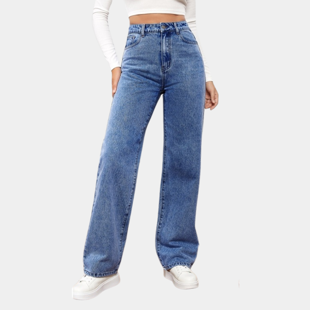 Vrouwelijke Baggy Jeans Comfortabel Jade Groen