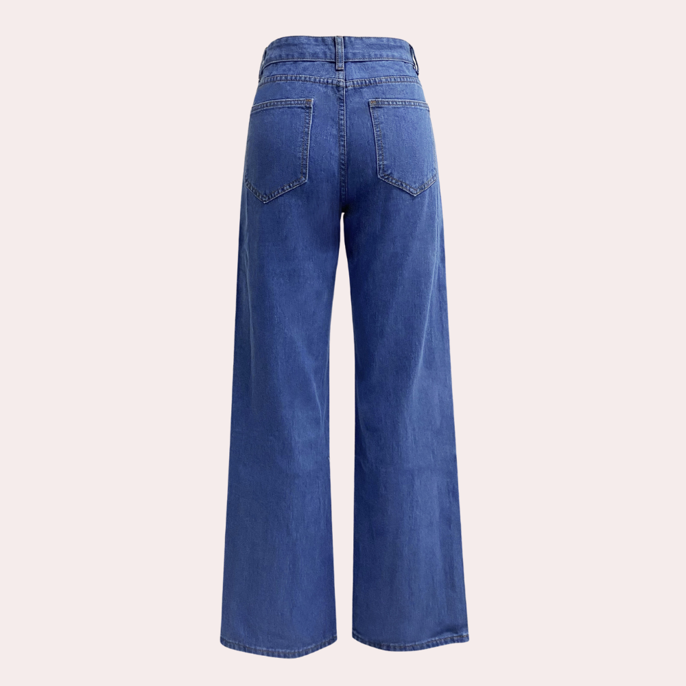 Dames Wide Leg Jeans Comfortabel Zomer Model