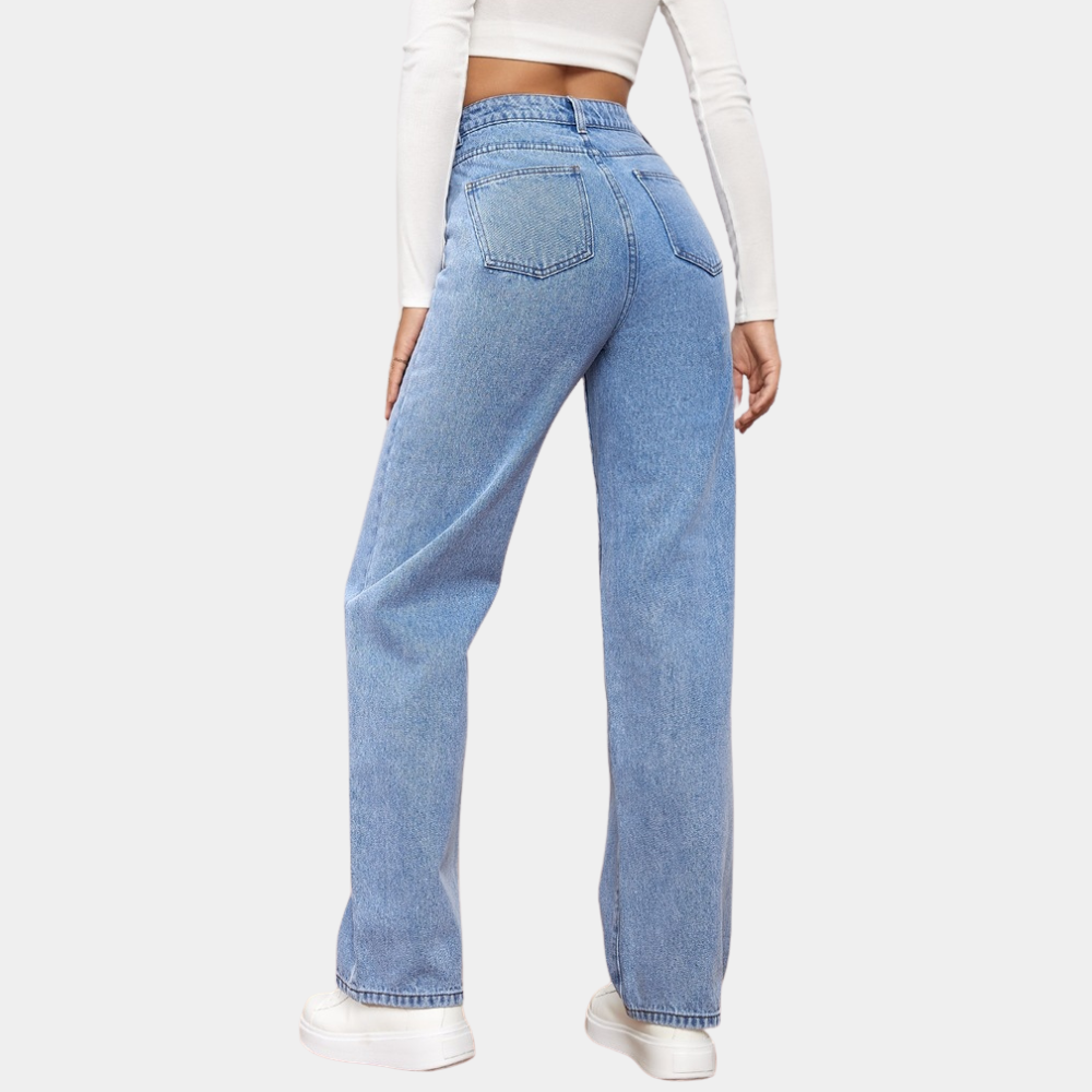 Vrouwelijke Baggy Jeans Comfortabel Jade Groen