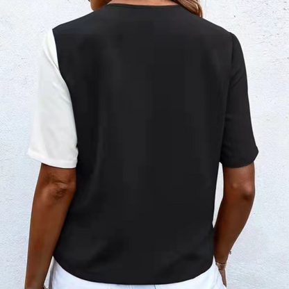 Dames Blouse Colorblock Stijl