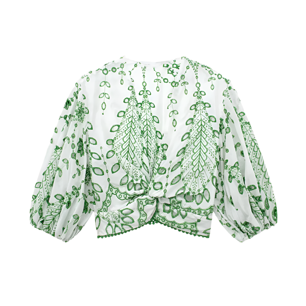 Luchtige Co-ord Set met Geborduurde Details voor Vrouw