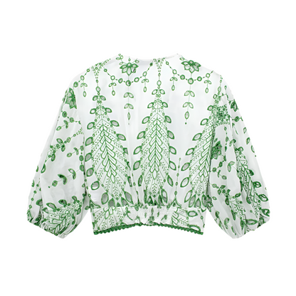 Luchtige Co-ord Set met Geborduurde Details voor Vrouw