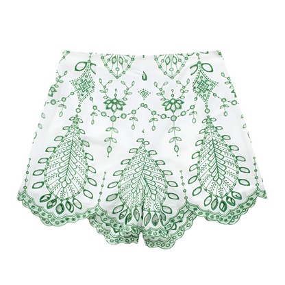 Luchtige Co-ord Set met Geborduurde Details voor Vrouw