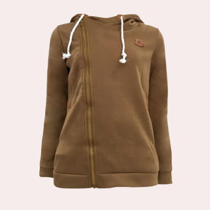 Dames Hoodie Warm met Kruiskraag Zacht en Comfortabel