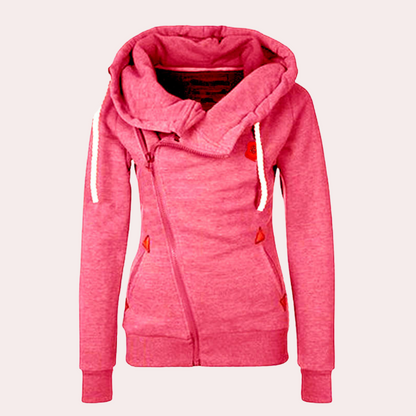 Dames Hoodie Warm met Kruiskraag Zacht en Comfortabel