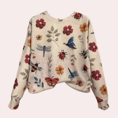 Damestrui Bloemenprint Fleur Jurktrui Zomer