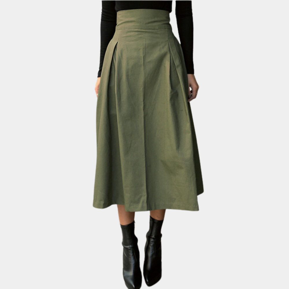 Hoge Taille Rok met Strik Detail Elina