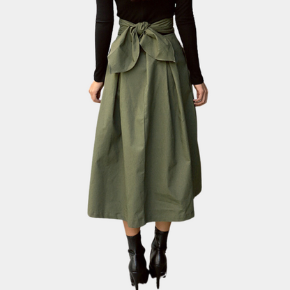 Hoge Taille Rok met Strik Detail Elina