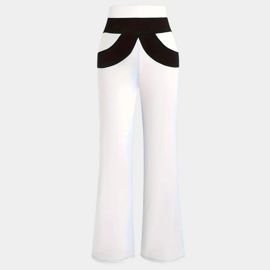 Dames Broek Flared Model met Contrasterende Strepen - Mode Vibes