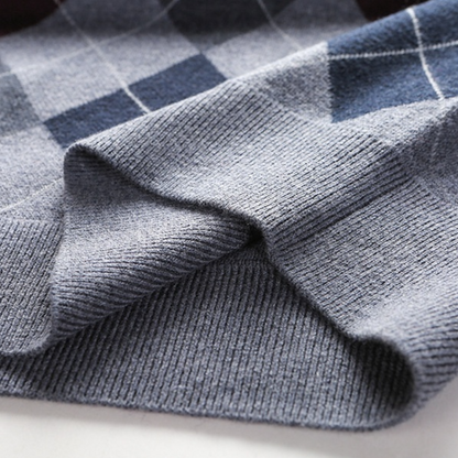 Heren Spencer Argyle Patroon Stijlvol en Warm