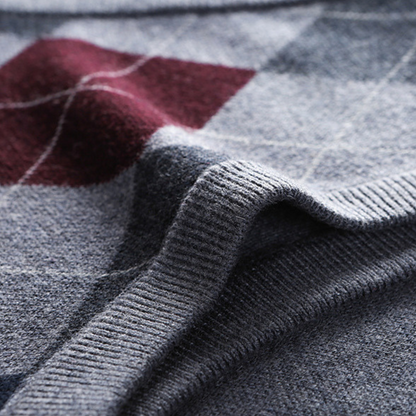 Heren Spencer Argyle Patroon Stijlvol en Warm
