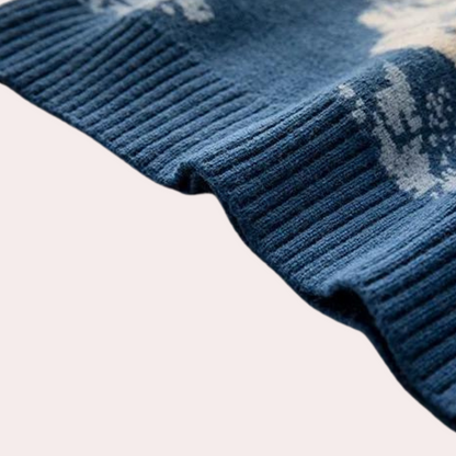 Heren Trui Gebreid met Bergmotief Warm en Stijlvol