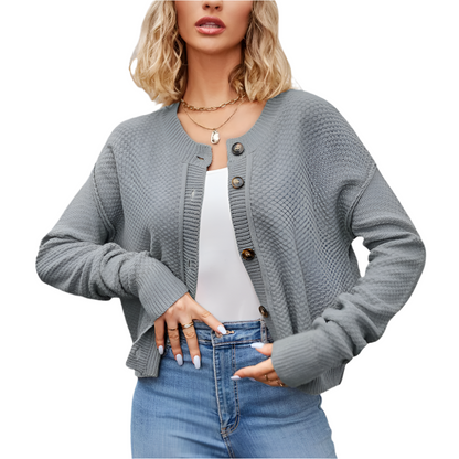 Gebreid Vest met Knopen en Relaxte Pasvorm