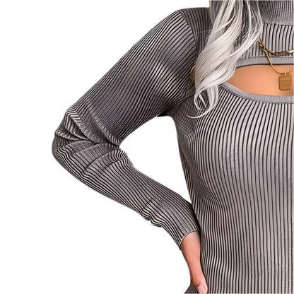 Ribjurk met Cut-Out Detail Aansluitend Model