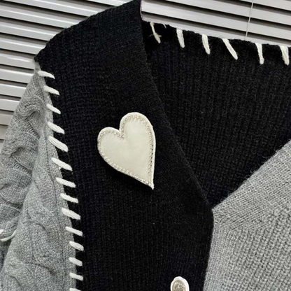 Vest met Harten Asymmetrisch Design Kleurrijk