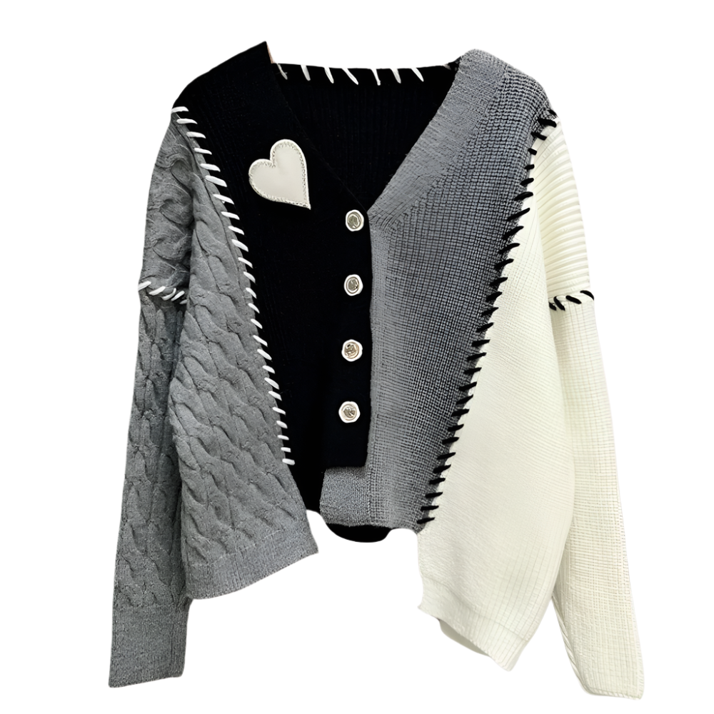 Vest met Harten Asymmetrisch Design Kleurrijk - Mode Vibes