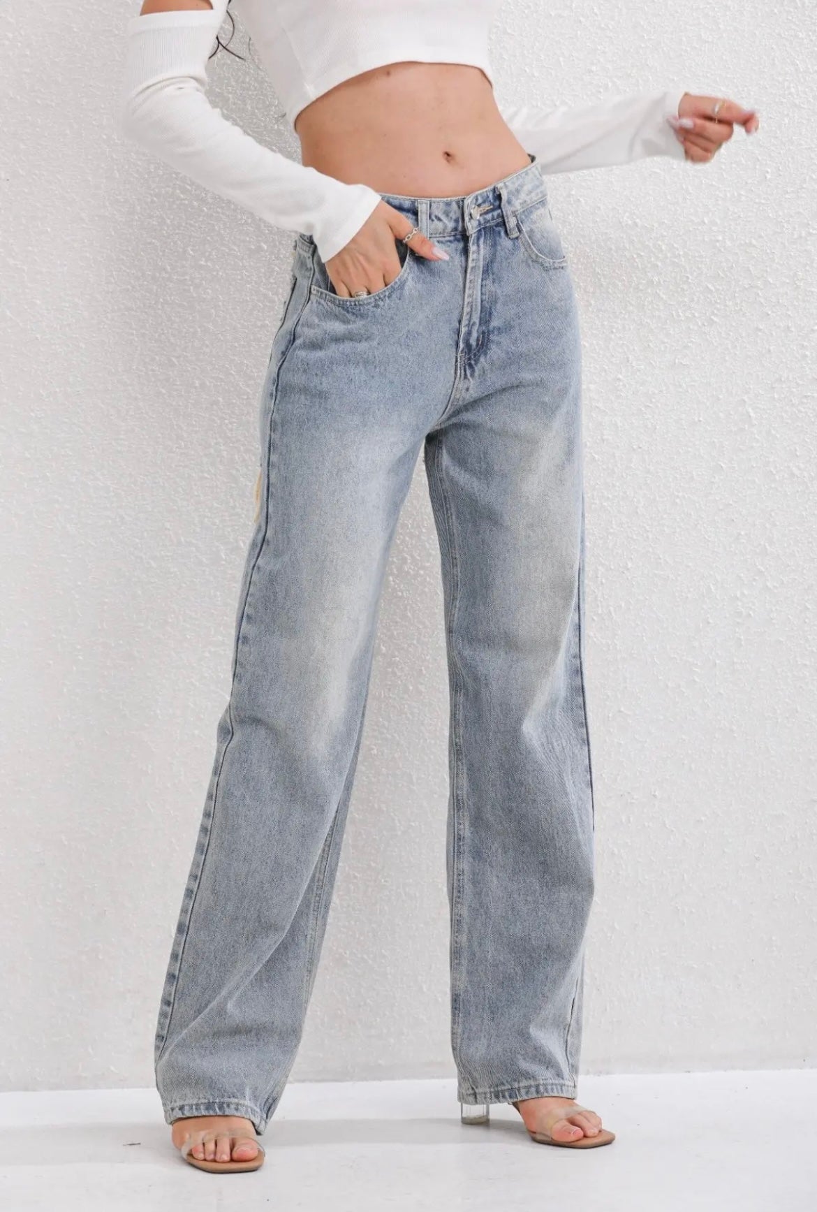 Ripped Jeans Vintage Look Comfortabele Denim Broek