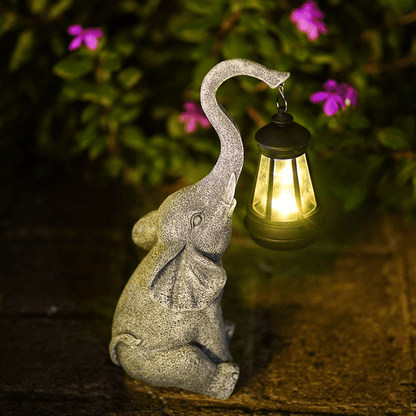 Tuinlamp Zonnelamp met Warme Gloed Elephant Design