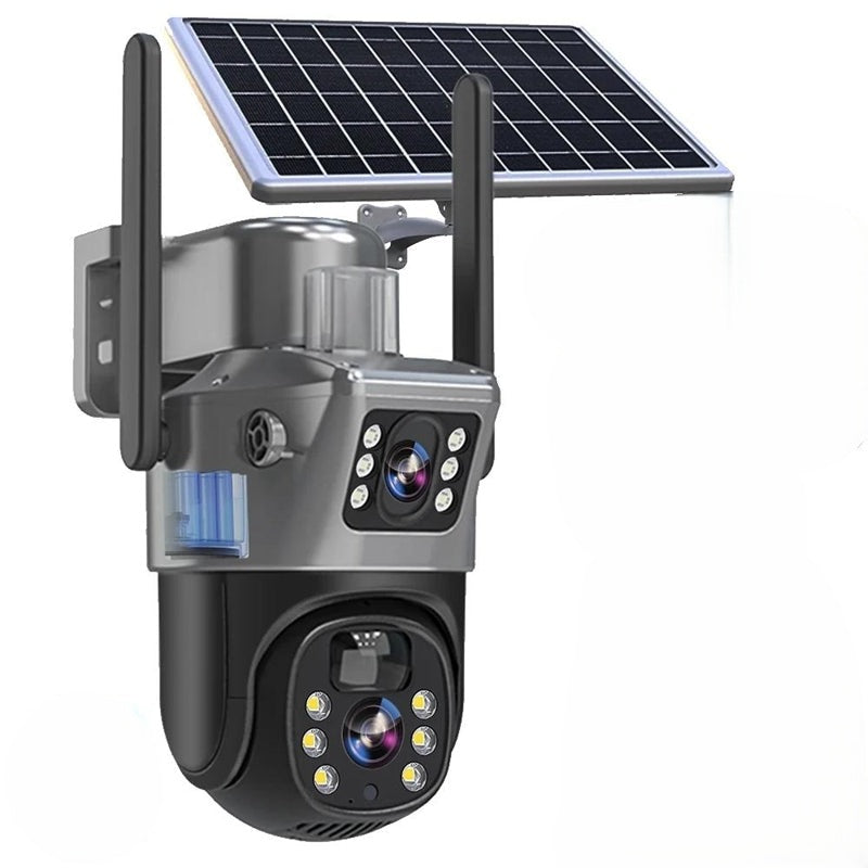 Draadloze 4K Beveiligingscamera met Zonnepanelen en Nachtzicht - Mode Vibes