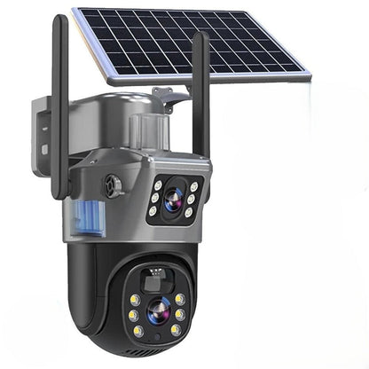 Draadloze 4K Beveiligingscamera met Zonnepanelen en Nachtzicht - Mode Vibes